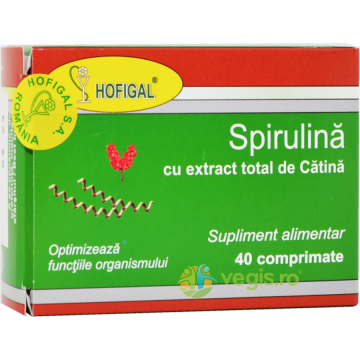 Spirulina cu Extract Total de Catina 40cpr