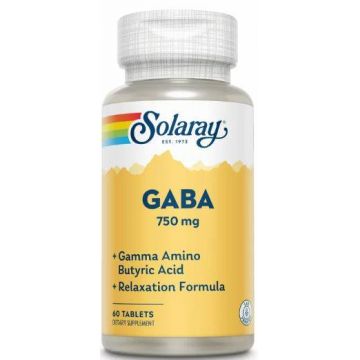 GABA 750mg 60tb - Solaray - Secom