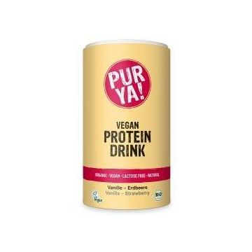 Vegan Protein Drink vanilie-capsuni eco-bio 550g - Pur Ya!