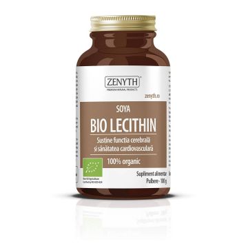 Lecitina din soia BIO - Soya Bio Lecithin pulbere - 100g - Zenyth