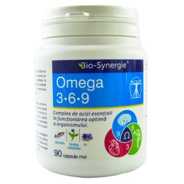 Omega 3-6-9, 90 cps - Bio Synergie