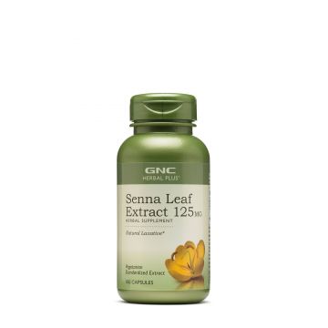 Senna leaf extract frunze de senna, 125mg, 100cps - GNC