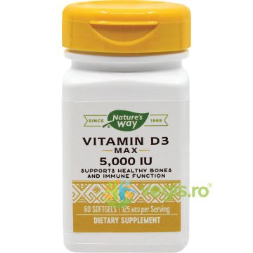 Vitamina D3 5000IU 60cps moi Secom,