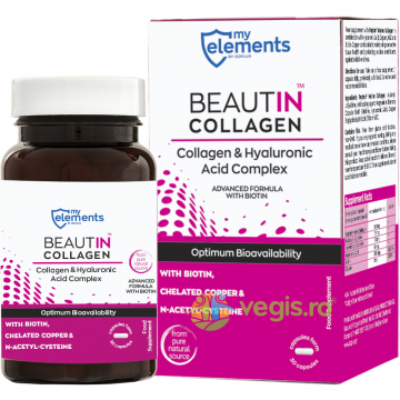 Beautin Colagen cu Acid Hialuronic si Biotina 30Cps