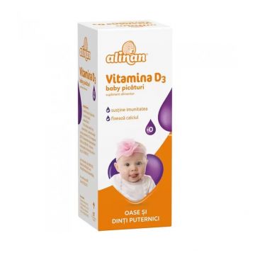 Alinan Vitamina D3 picături pentru copii 10 ml