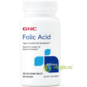 Acid Folic 400mcg 100tb vegetale