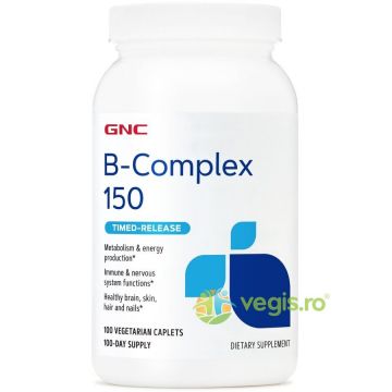 B-Complex 150 (Complex de Vitamina B) 100cps vegetale cu eliberare prelungita