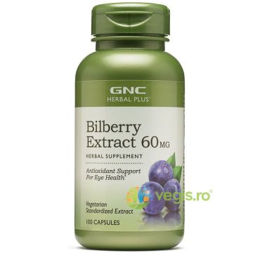 Bilberry Extract 60mg (Extract Standardizat din Afine) Herbal Plus 100cps