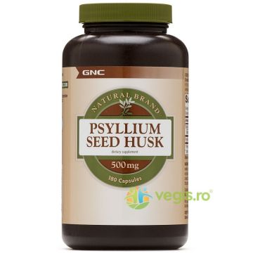 Psyllium Seed Husk (Seminte de Psyllium Decorticate) Natural Brand 500mg 180cps