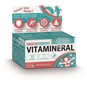 VITAMINERAL A-Z TOTAL, omega-3, vitamine si minerale, 30 capsule, DIETMED-NATURMIL
