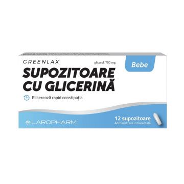 Greenlax Supozitoare cu glicerina pentru copii Laropharm