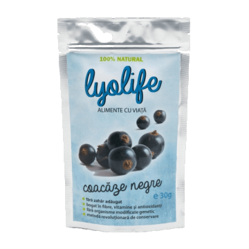 Coacaze negre liofilizate Lyolife, 30 g, Lifesense