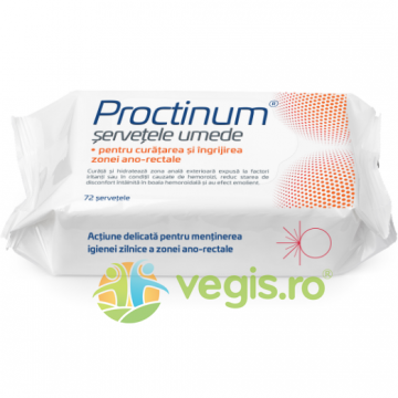 Proctinum Servetele Hipoalergenice pentru Igiena Ano-Rectala 72buc