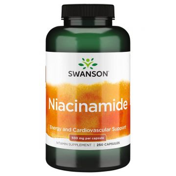 Vitamina B3 Niacinamide 500 mg, 250 capsule, Swanson Health USA