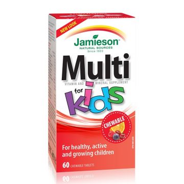 Vitamine si minerale pentru copii Multi Kids, 60 comprimate masticabile, Jamieson (Ambalaj: 60 capsule)