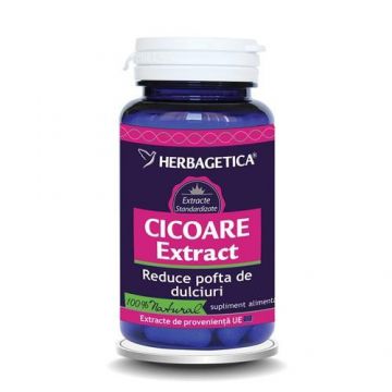 Cicoare Extract Herbagetica capsule (Ambalaj: 60 capsule, Concentratie: 400 mg)