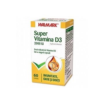 Super Vitamina D3 2000IU Walmark 60 capsule (Ambalaj: 60 capsule)