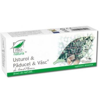 Usturoi + paducel + vasc 30cps - Pro Natura
