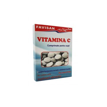 Vitamina C, comprimate pentru supt, 20 comprimate, Favisan