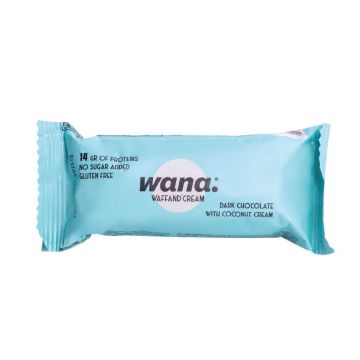 Napolitana proteica Wana dark chocolate coconut, 43 g, Wana