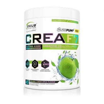 Creatina pudra cu aroma de mar verde CreaF7, 405 g, Genius Nutrition
