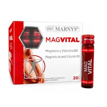 MagVital Magneziu 375mg si Vitamina B6 20 fiole buvabile Marnys