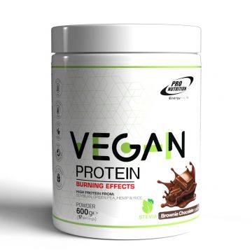 Mix proteic vegan pentru slabit Protein Burning Effects, 600g - Pro Nutrition