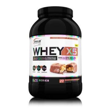 Pudra proteica Whey-X5 Choco-Hazelnut, 900 g, Genius Nutrition