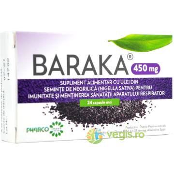 Baraka 450mg Negrilica (Chimen negru) 24cps moi