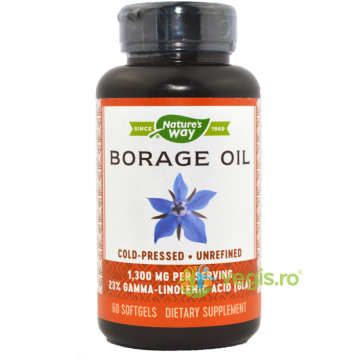 Borage (Limba-mielului) 1300mg EfaGold 60cps Secom,