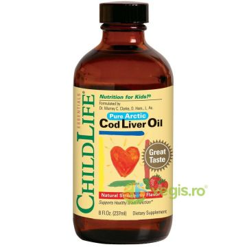 Cod Liver Oil Pentru Copii (Ulei din ficat de cod) 237ml Secom,