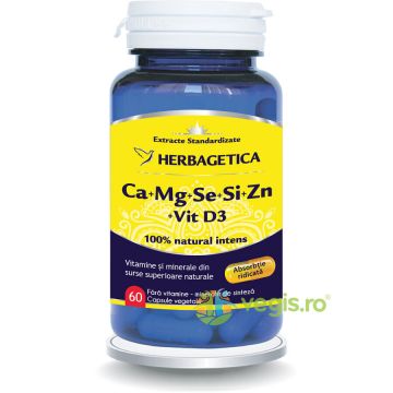 Complex Forte (Ca+Mg+Se+Si+Zn) Cu Vitamina D3 60cps