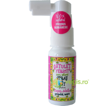 Gatulet Fericit (20ml) - Spray de Gat pentru Copii si Adulti cu Miere si Propolis