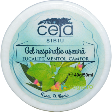 Gel Respiratie Usoara cu Eucalipt, Mentol si Camfor 40gr