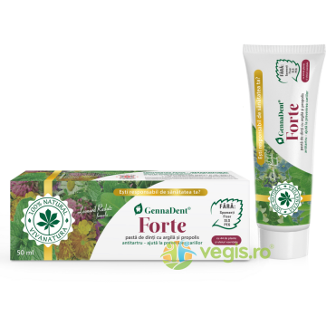 Pasta de Dinti GennaDent Forte cu Argila si Propolis 50ml