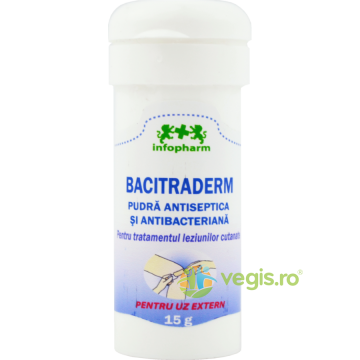 Bacitraderm Pudra Antiseptica si Antibacteriana 15g