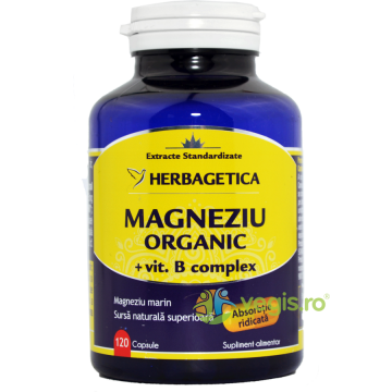 Magneziu Organic Cu B Complex 120Cps