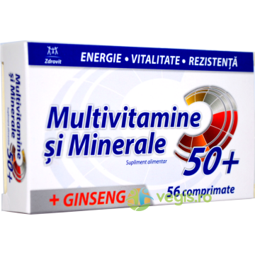 Multivitamine si Minerale + Ginseng 50+ 56cpr