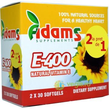 Pachet Vitamina E Naturala 400ui 30cps 2 la pret de 1