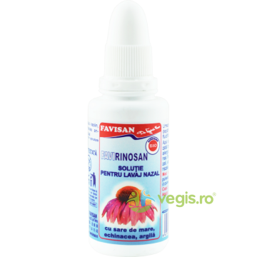 Solutie pentru Lavaj Nazal cu Sare de Mare, Echinacea si Argila FaviRinosan 30ml