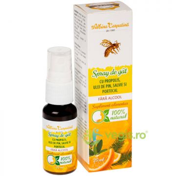 Spray de Gat cu Propolis, Pin, Salvie si Portocal fara Alcool 20ml