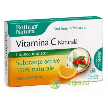 Vitamina C Naturala Extract de Macese 30cpr Masticabile