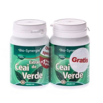 Ceai verde 1+1 30cps - Bio Synergie