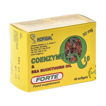 Coenzima Q10 Forte in ulei de catina 40cps - Hofigal