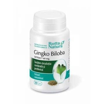 Ginkgo Biloba Extract 60mg 30cps - Rotta Natura