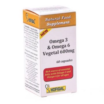 Omega 3 6 Vegetal 600mg 60cps - Hofigal