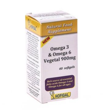 Omega 3 6 Vegetal 900mg 40cps - Hofigal