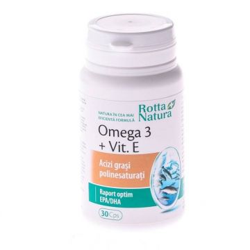 Omega 3 Vitamina+E 1000mg 30cps - Rotta Natura