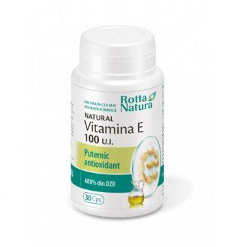 Vitamina E naturala 100U.I. 30cps - Rotta Natura