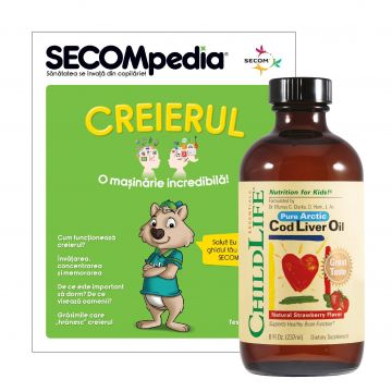 Cod Liver Oil 237ml (gust de capsune) - ChildLife Essentials - Secom